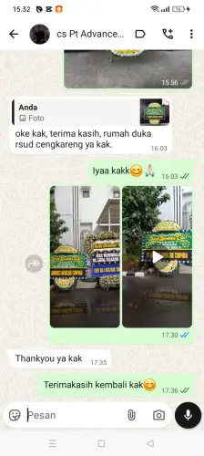 Testimonial Papan Bunga Pernikahan kawasan industri tanjung api api