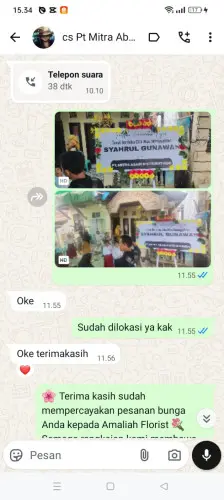 Testimonial Papan Bunga kawasan industri tanjung api api