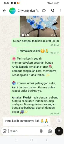 Testimonial Standing Flower kawasan industri tanjung api api